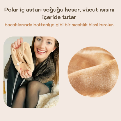 Yumusha™ Polar Astarlı Külotlu Çorap